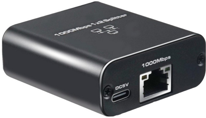 Coms Gigabit 網路分配器 分線器 RJ45 3埠 1進2出 1000Mbps, 1個, OU958S