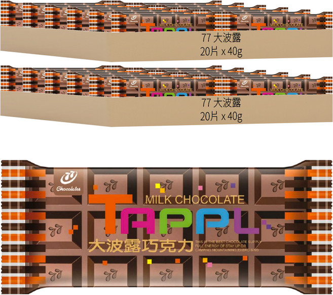 77 大波露 巧克力, 40g, 40片