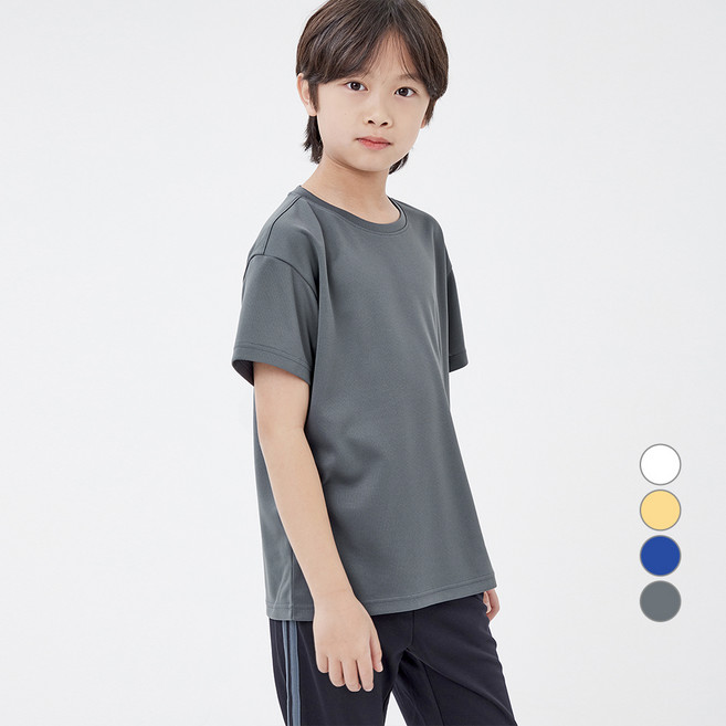 롤리트리 아동 폴리 메쉬 액티브 반팔티셔츠