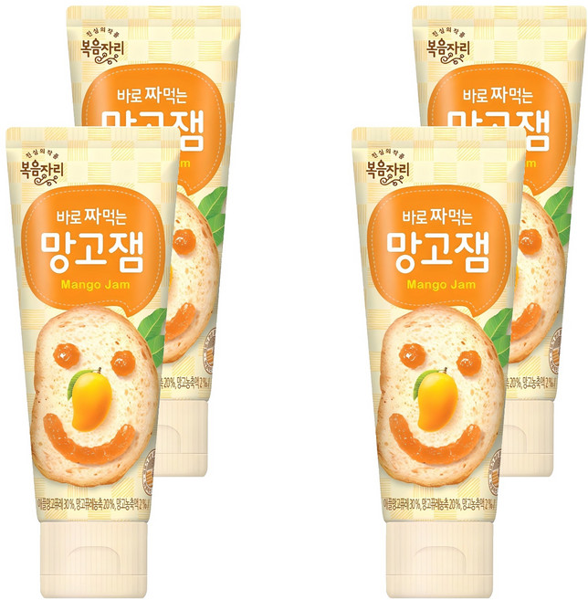 복음자리 바로 짜먹는 망고잼, 100g, 4개