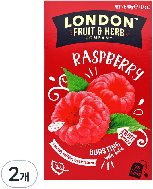 런던프룻앤허브 라즈베리 티백, 2g, 20개입, 2개