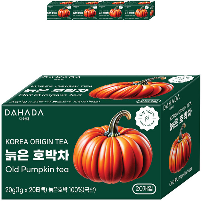 다하다 늙은 호박차, 1g, 20개입, 5개