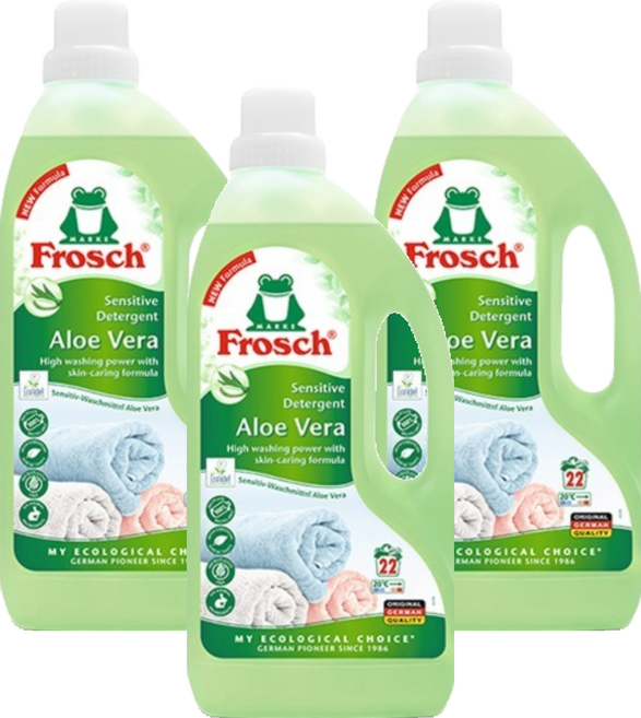 프로쉬 알로에베라 액상 세탁세제 본품, 1.5L, 3개