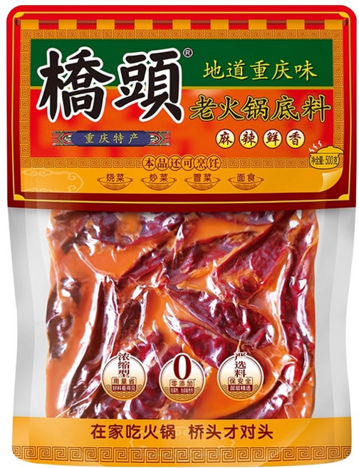橋頭 老火鍋底料, 500g, 1袋