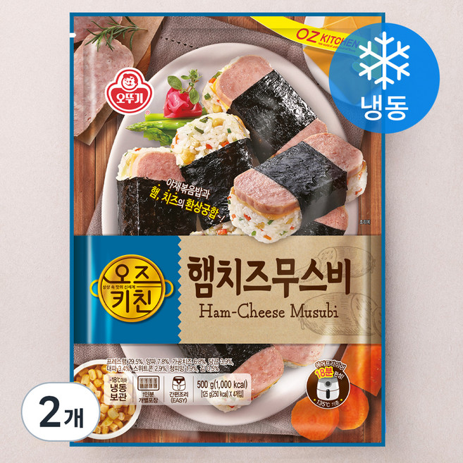 오뚜기 오즈키친 햄치즈무스비 (냉동), 500g, 2개