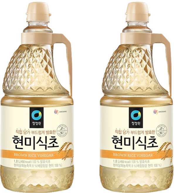 청정원 현미식초, 1.8L, 2개