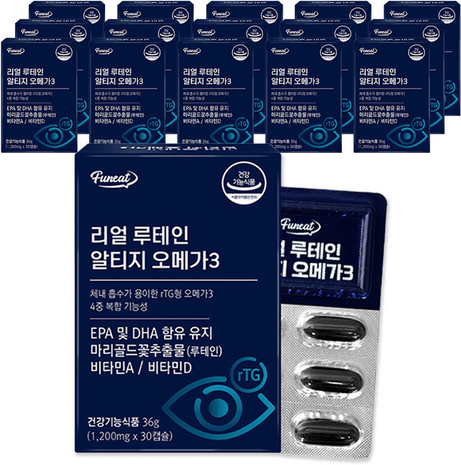 퍼니트 리얼 루테인 알티지 오메가3, 16개, 36g