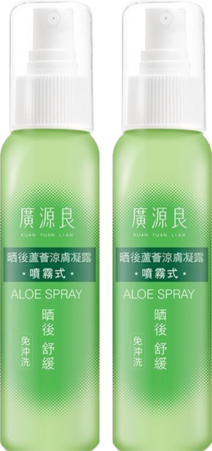 廣源良 蘆薈曬後涼膚凝露 噴霧式 100ml, 2瓶