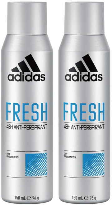 adidas 愛迪達 男性制汗爽身噴霧 勁涼舒爽, 2瓶, 150ml