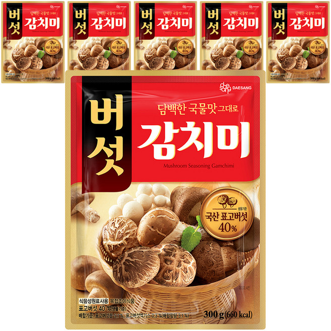 대상 버섯 감치미, 300g, 6개
