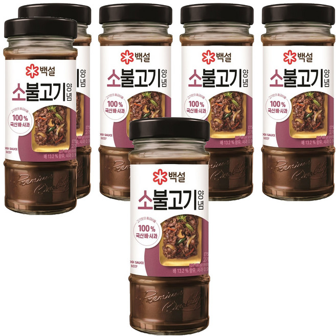 백설 소불고기양념, 500g, 6개
