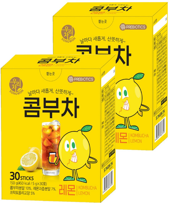 우리차 콤부차 레몬, 5g, 30개입, 2개