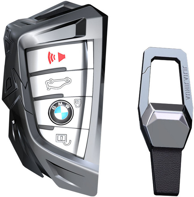 엠디글로벌 스마트 키케이스, 메탈그레이, 1 BMW신형 풀메탈 케이스