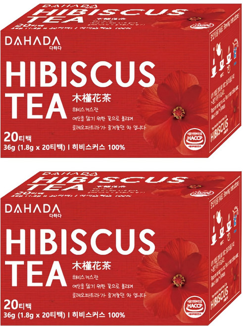 다하다 히비스커스티 20p, 1.8g, 20개입, 2개