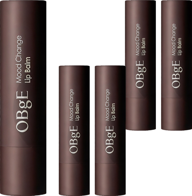 OBge 무드 체인지 립밤, 내추럴 레드(블루베리), 5개