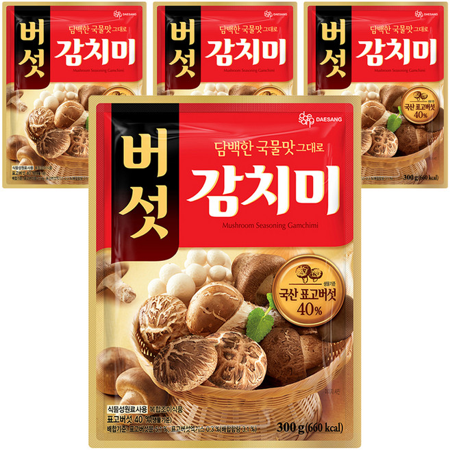 대상 버섯 감치미, 300g, 4개