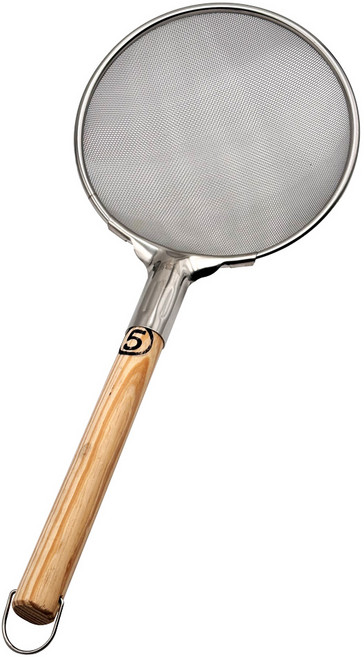 성광 주방 나무손잡이 고운망 뜰채 5호, 혼합색상, 1개