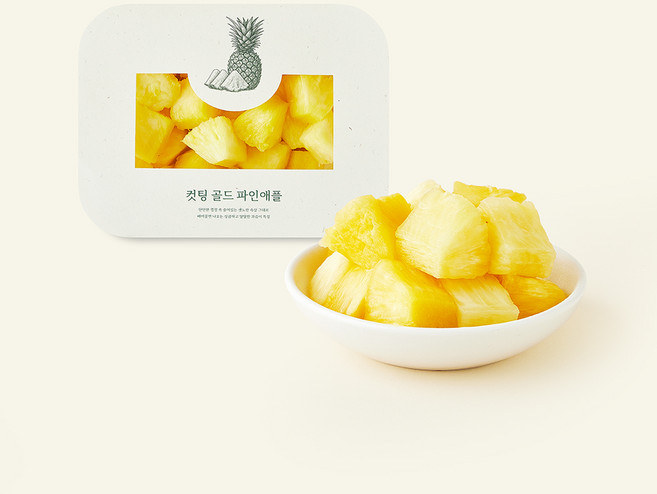 컷팅 골드 파인애플, 500g, 1개