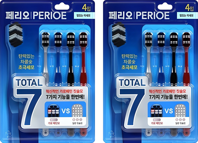 페리오 토탈7 칫솔, 4개입, 2개