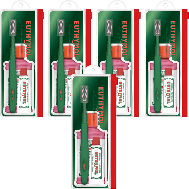 유시몰 휴대용 칫솔키트, 15ml, 20g, 3개입, 5세트