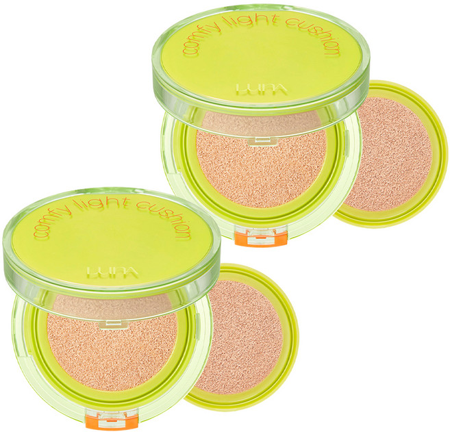 LunA 舒適輕透氣墊粉餅正裝+替換蕊組, 01 Vanilla, 2組