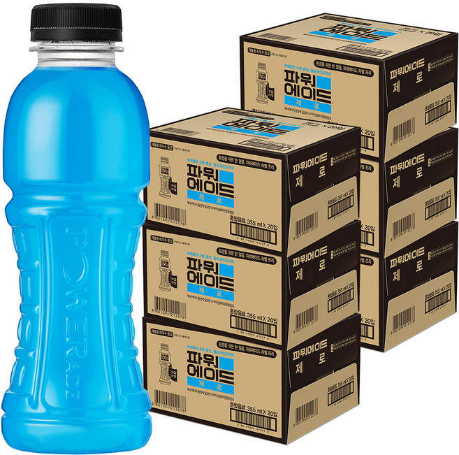 파워에이드 제로 무라벨, 355ml, 120개