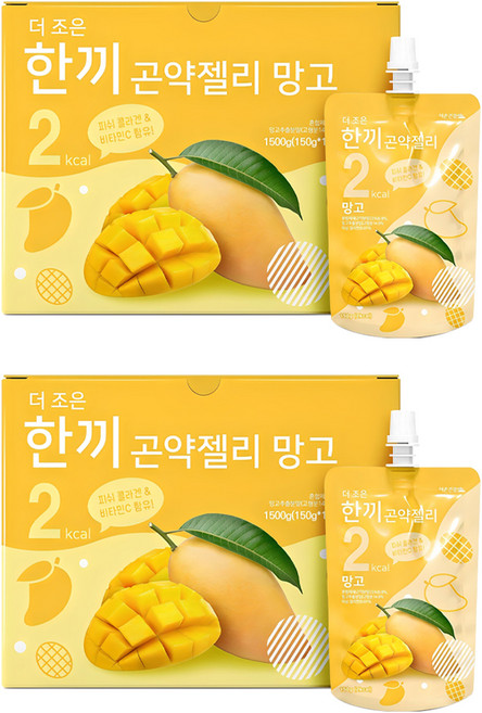 더존건강 더조은 한끼곤약젤리 망고 10개입, 1.5kg, 2개