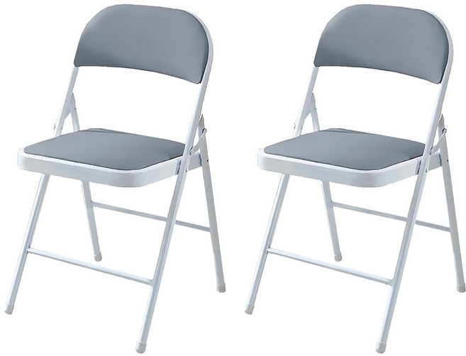 AOTTO 創意傢俱 免安裝多功能可收納折疊椅 LC-004GR, 灰色, 2個