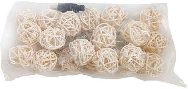 aibo 編織藤球 LED燈串 3米20燈 暖光, 1條