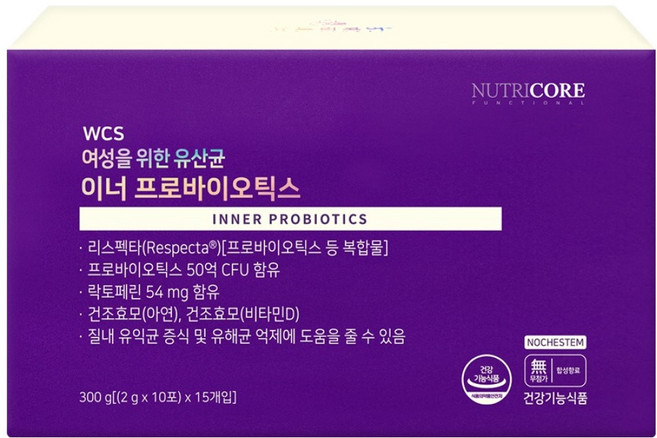 뉴트리코어 여성을 위한 유산균 이너 프로바이오틱스, 300g, 1개