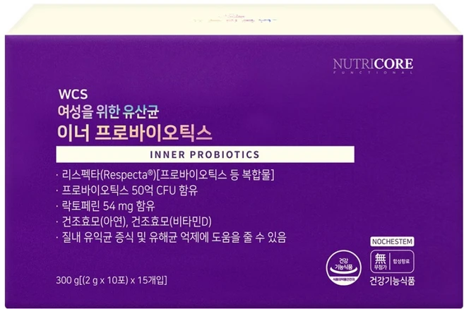 뉴트리코어 여성을 위한 유산균 이너 프로바이오틱스, 300g, 1개 - 쿠팡