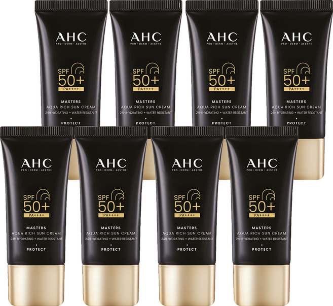 AHC Masters水潤豐盈防曬霜 SPF50+ PA++++, 30ml, 8條