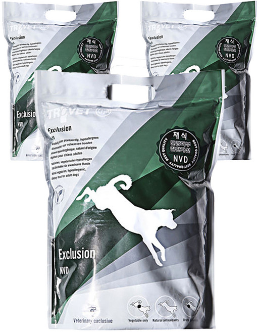 트로벳 강아지 NVD Exclusion 처방식사료, 피부/피모+알러지, 1.13kg, 3개