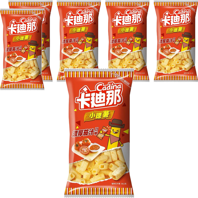 Cadina 卡迪那 小德薯 濃厚茄汁口味, 36g, 6包