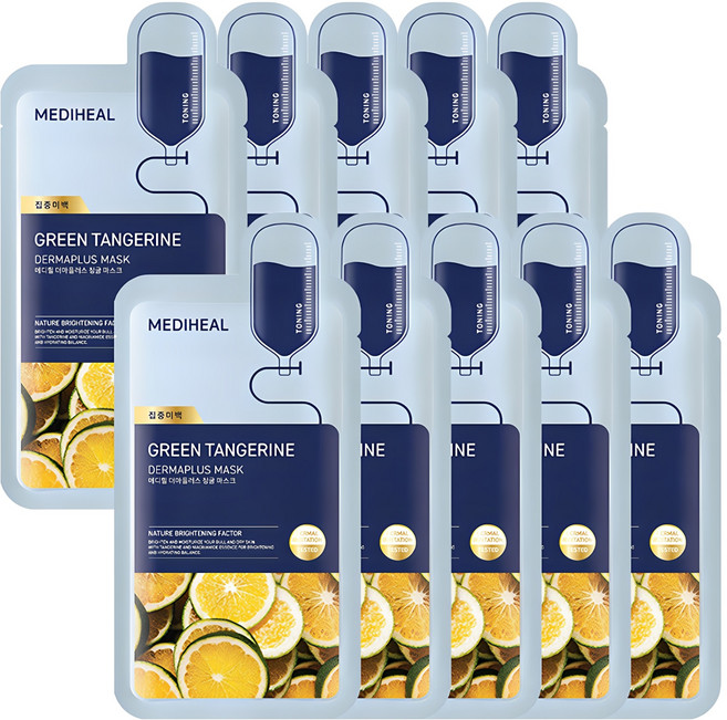 메디힐 더마플러스 청귤 마스크, 1개입, 10개