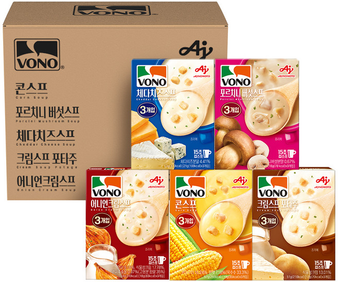 보노 스프 5종 세트, 57g, 1세트