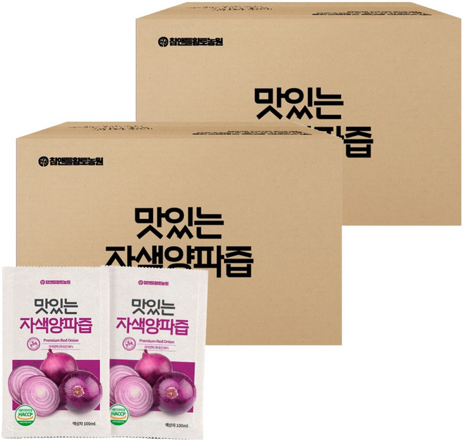 참앤들황토농원 국내산 맛있는 자색양파즙, 100ml, 100개