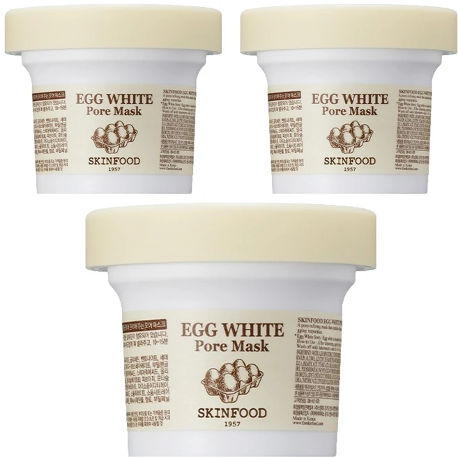 스킨푸드 에그 화이트 포어 마스크, 1개입, 3개 - 쿠팡
