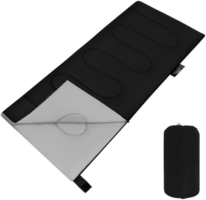 코멧 봉투형 침낭 180 x 75cm 890g, 블랙, 1개