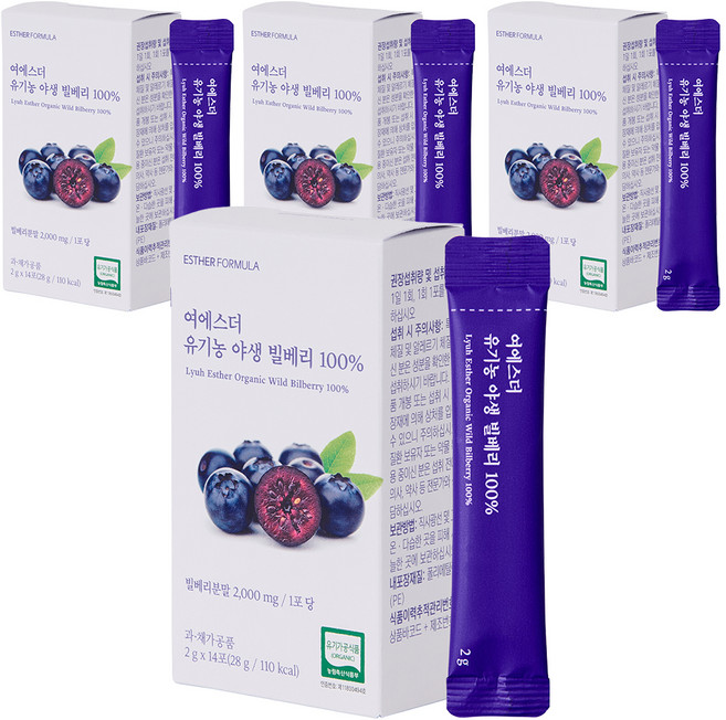 ESTHER FORMULA 呂醫師 有機野生山桑子 100% 14入, 4個, 14冊