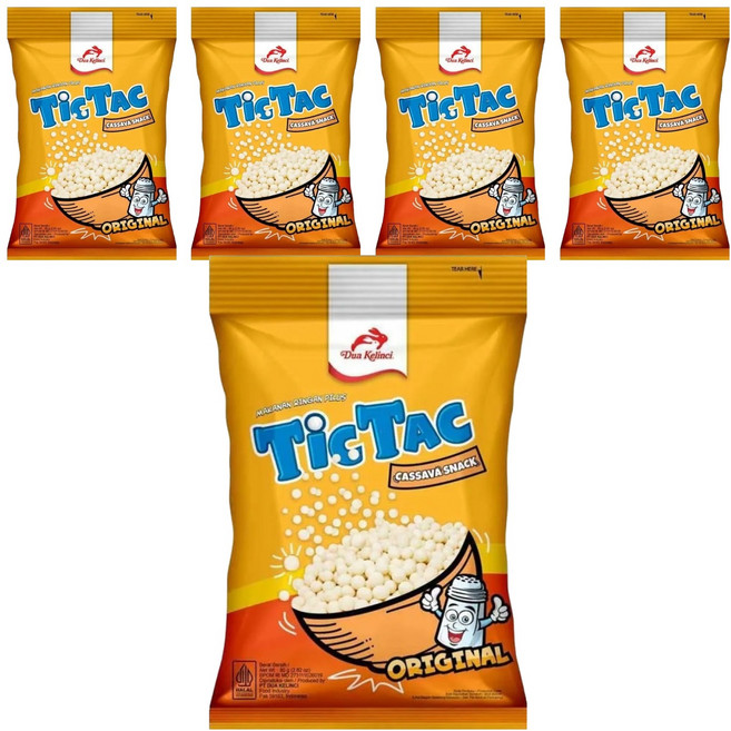 Dua Kelinci TIC TAC 餅乾球 原味, 80g, 5包