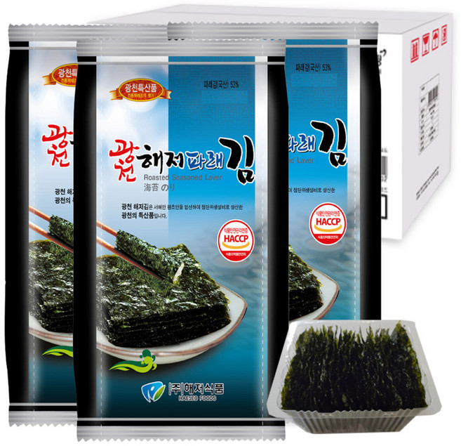 광천해저김 파래 식탁 김, 12g, 30개