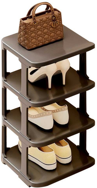 쿠쏘 신발장 정리대, 블랙, 4단