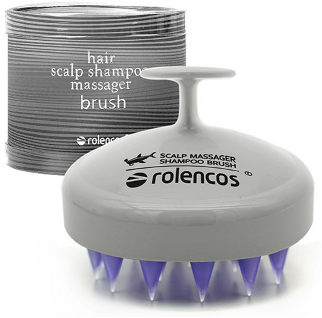 로렌코스 프로페셔널 두피 샴푸브러쉬, 그레이, 1개