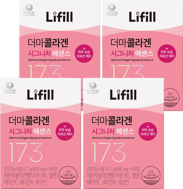 라이필 더마 콜라겐 시그니처 에센스 67.2g, 84정, 4개 - 쿠팡