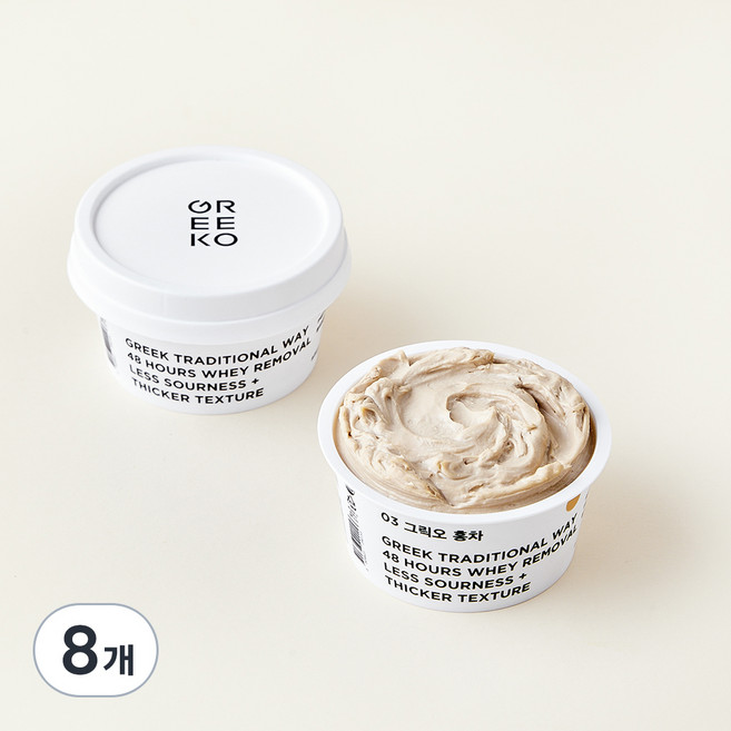 그릭오 홍차 밀크티 그릭요거트, 100g, 8개