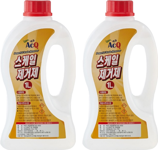 액큐 스케일 제거제, 1L, 2개