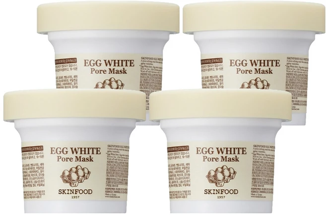 스킨푸드 에그 화이트 포어 마스크, 1개입, 4개 - 쿠팡