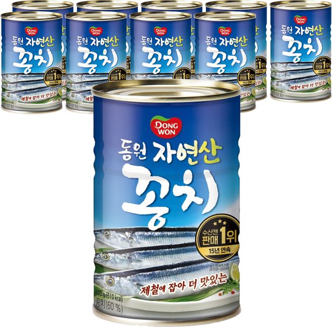 동원 꽁치 통조림, 300g, 10개