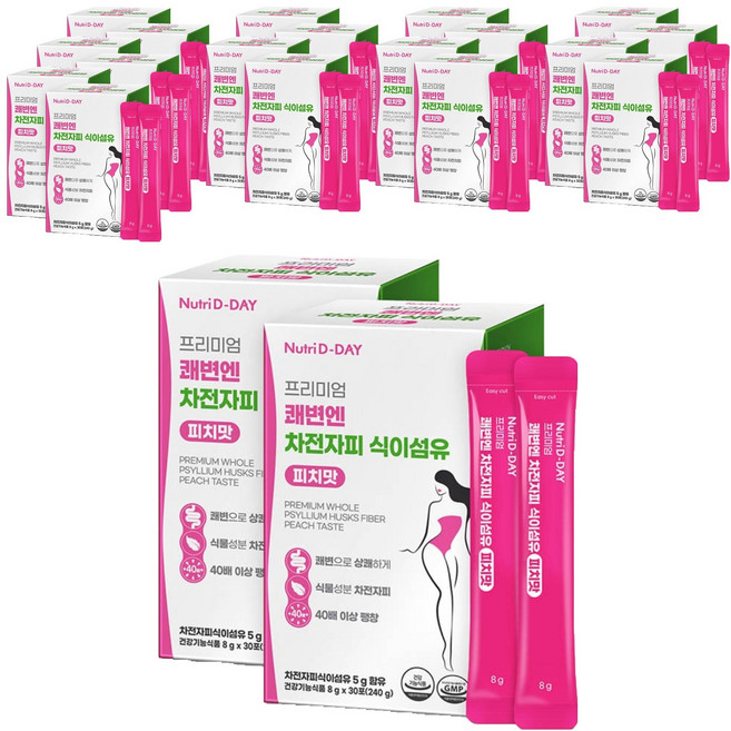 뉴트리디데이 프리미엄 쾌변엔 차전자피 식이섬유, 240g, 20개